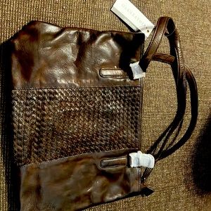 Oak Leather Dark Brown purse with tag